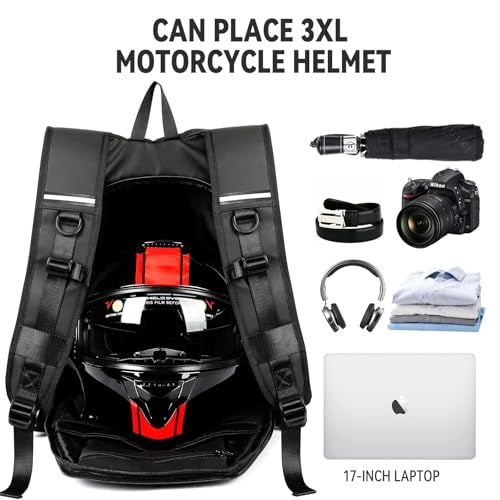 Detalle 2 de HYC00 Mochila de Motocicleta Impermeable para Hombres 🏍
