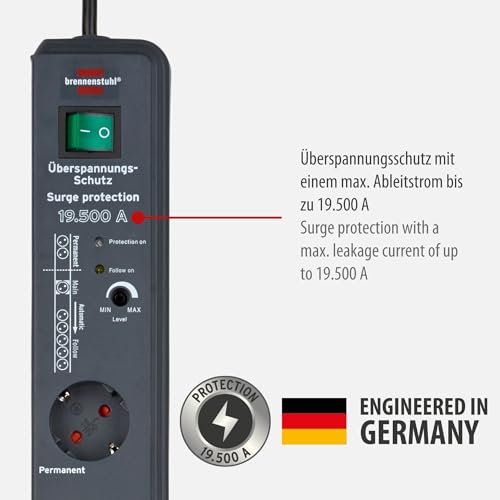 Thumbnail 1 de Secure-Tec Protección Sobretensiones 19.500 A, 8 Tomas ⚡️