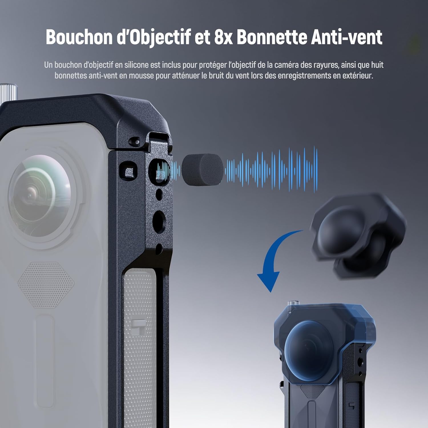 Thumbnail 4 de NEEWER Cage de protection pour Insta360 X5 avec fixation rapide et filetage 1/4
