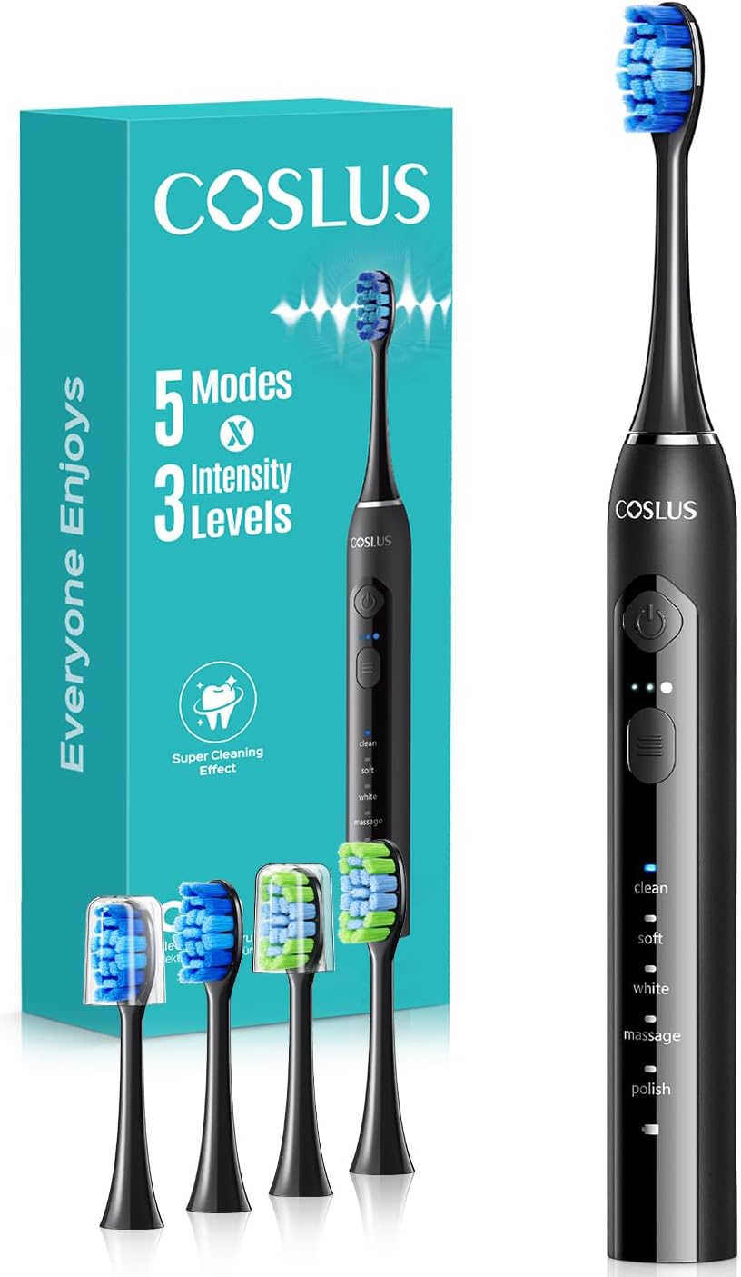 Detalle de COSLUS C30 Cepillo de Dientes Eléctrico Sónico 5 Modos
