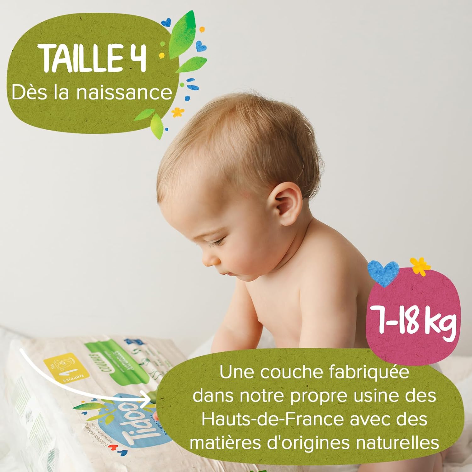 Thumbnail 1 de TIDOO Couches Taille 4 7-18 kg 👶