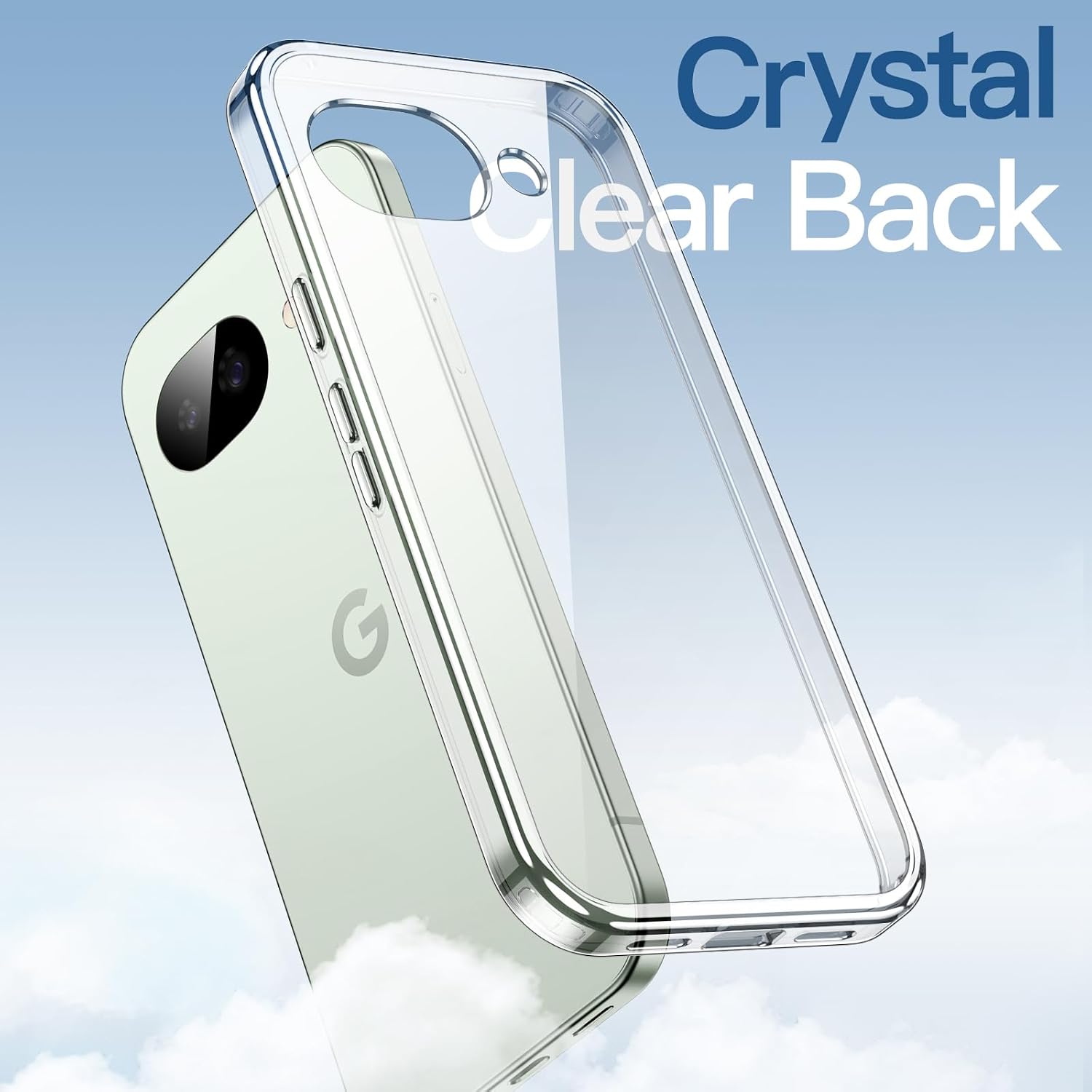 Detalle de JETech Clear Shockproof Bumper Case for Google Pixel 10a (Non-yellowing, Anti-scratch)
