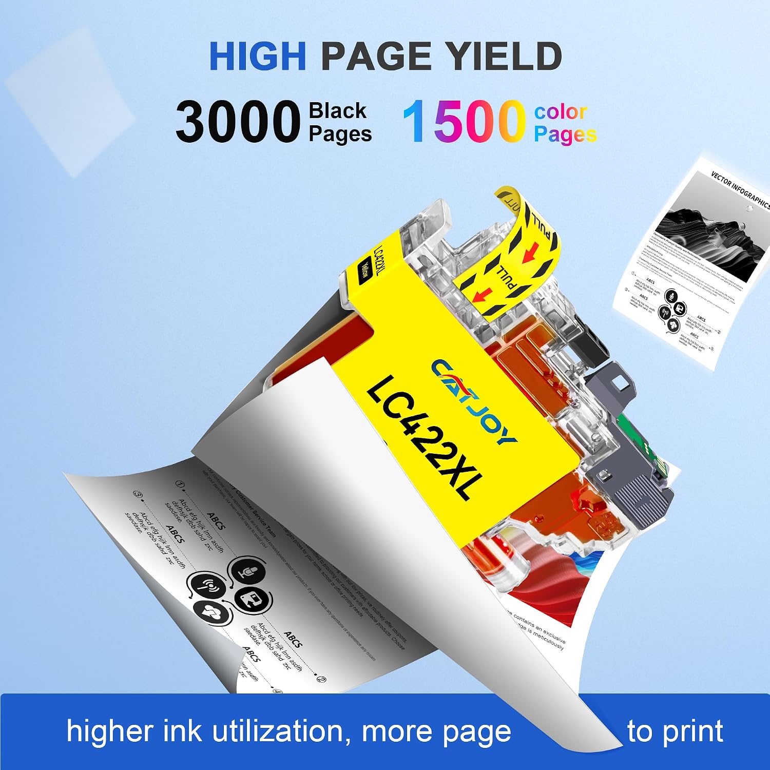 Thumbnail 2 de CATJOY LC422XL ink for Brother LC422