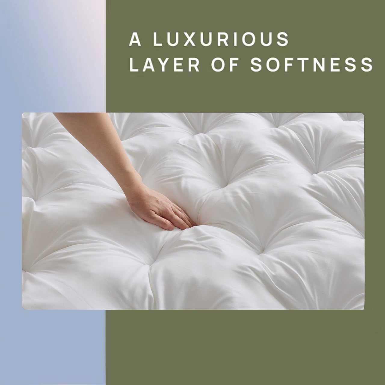 Detalle 2 de SHOUREN DZMT5-K-0811 King Mattress Topper, 5-Inch Gel Memory Foam