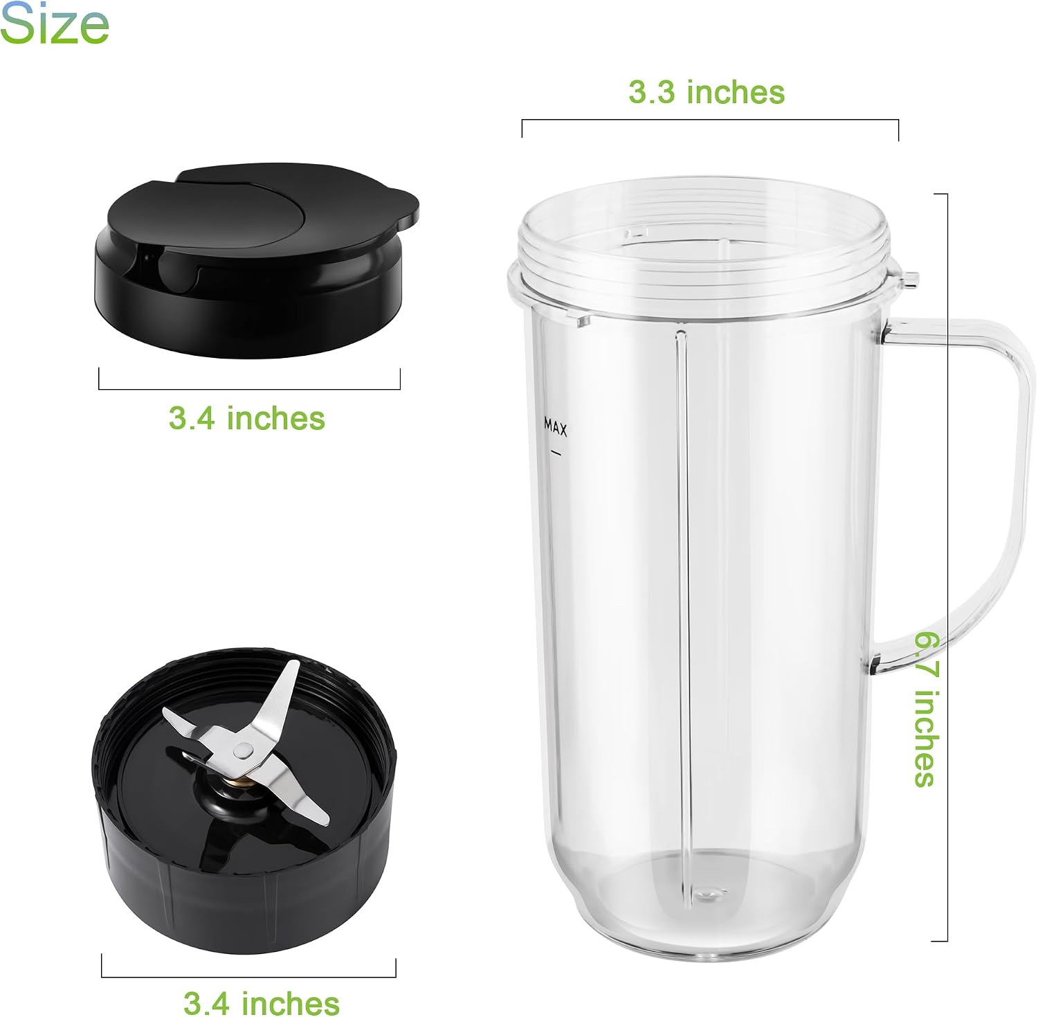 Thumbnail 2 de Magic Bullet MB1001 22oz Replacement Cup set