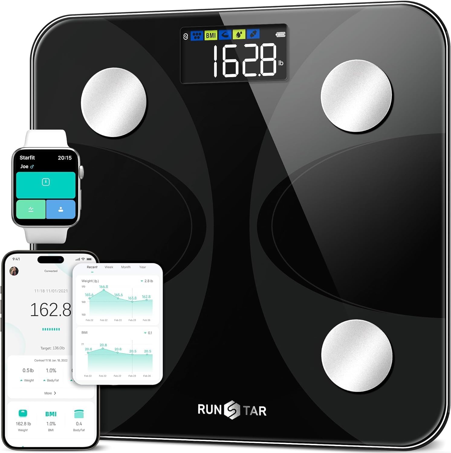 Detalle de RunSTAR Balance Pese Personne 180 kg