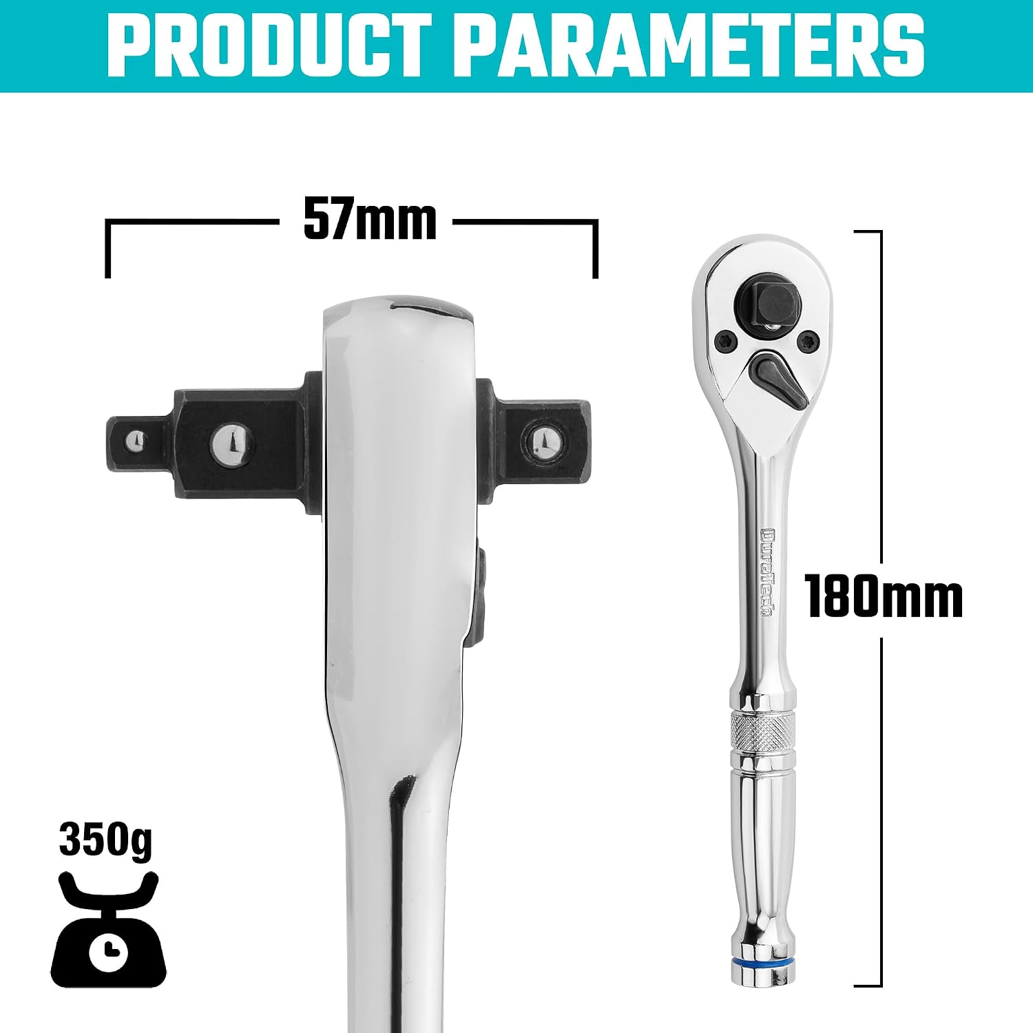 Detalle 2 de DURATECH Clé à cliquet 3‑en‑1 72 dents
