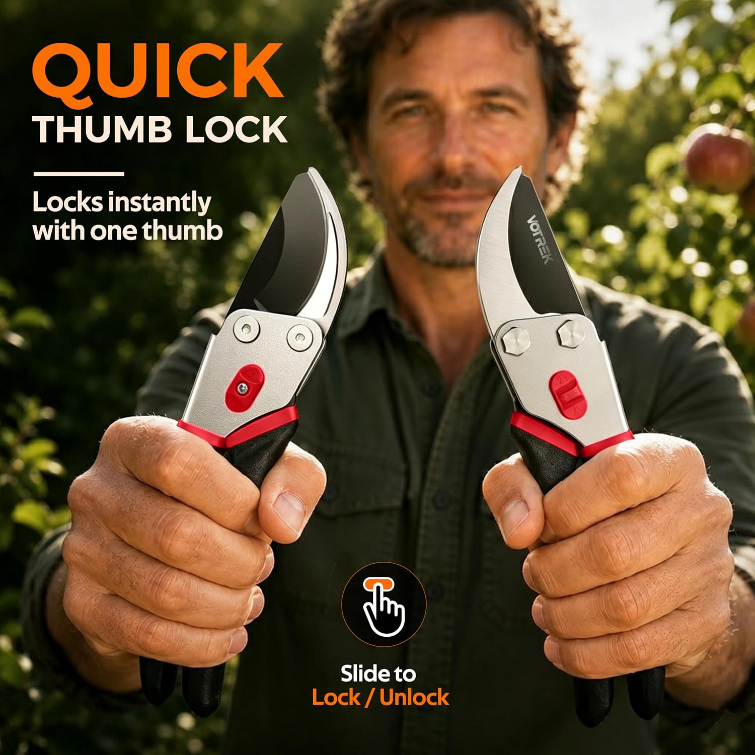 Detalle 2 de VOTREK Bypass Pruning Shears 8.5-inch