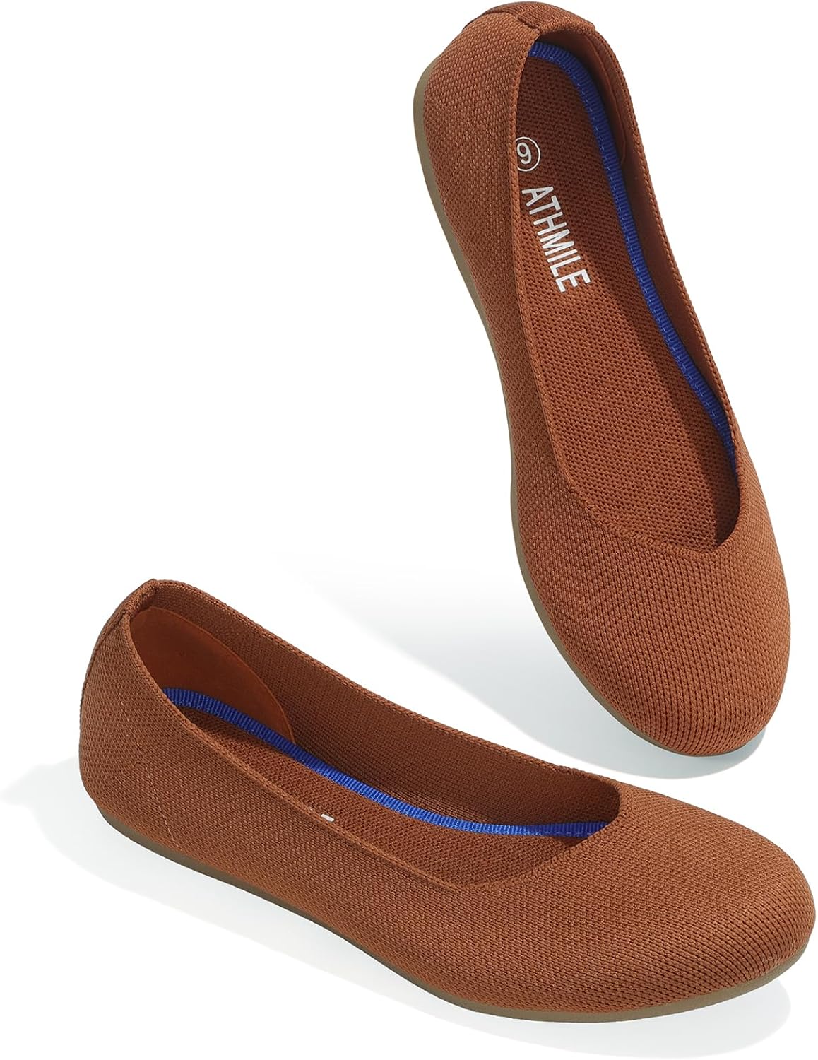 Thumbnail 5 de ATHMILE Women's Knit Flat Ballet Shoes – Slip-On Comfort for Dressy Casual Wear