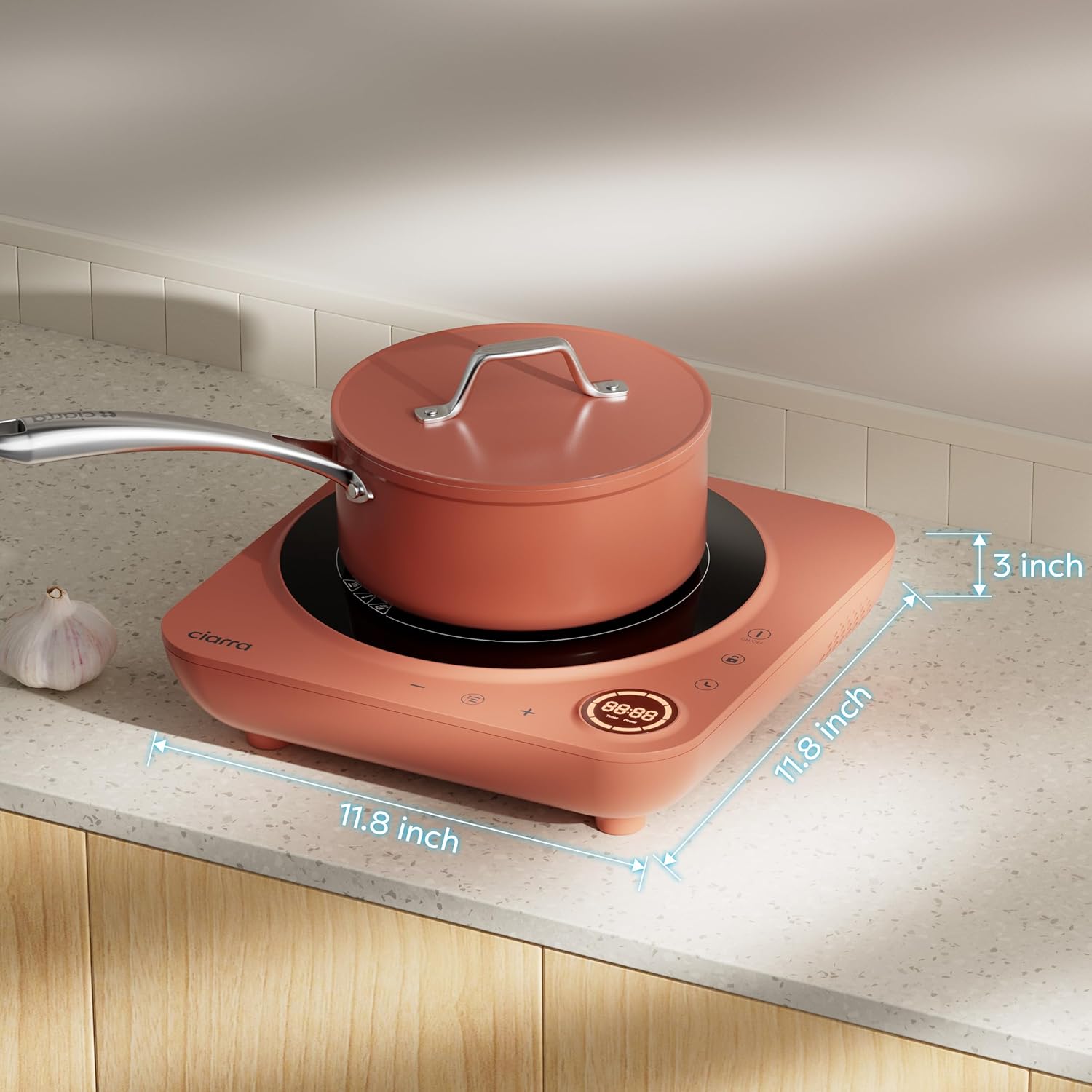 Thumbnail 6 de CIARRA CATIH1A-O orange induction cooktop ⏲