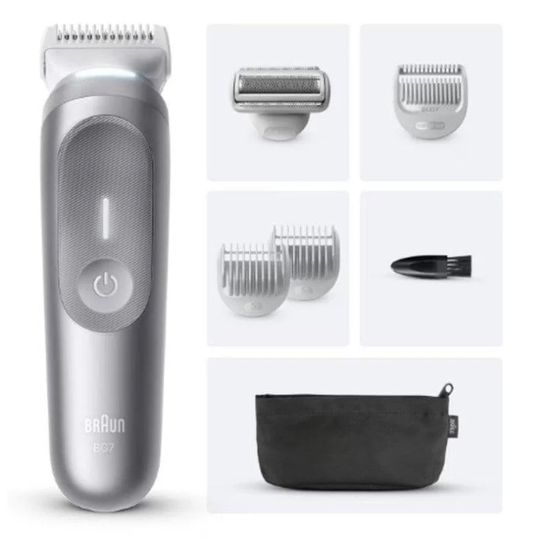 Detalle de Braun Series 7 BG7550 Wet&Dry: Afeitadora corporal recargable para uso seguro y cómodo