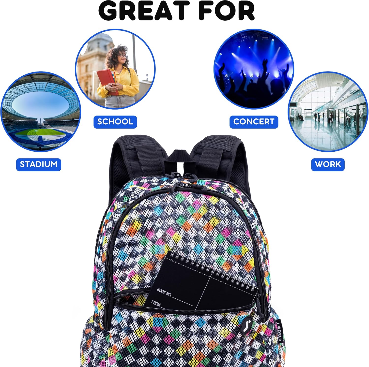 Thumbnail 6 de J World New York Mesh Backpack 32 Liters