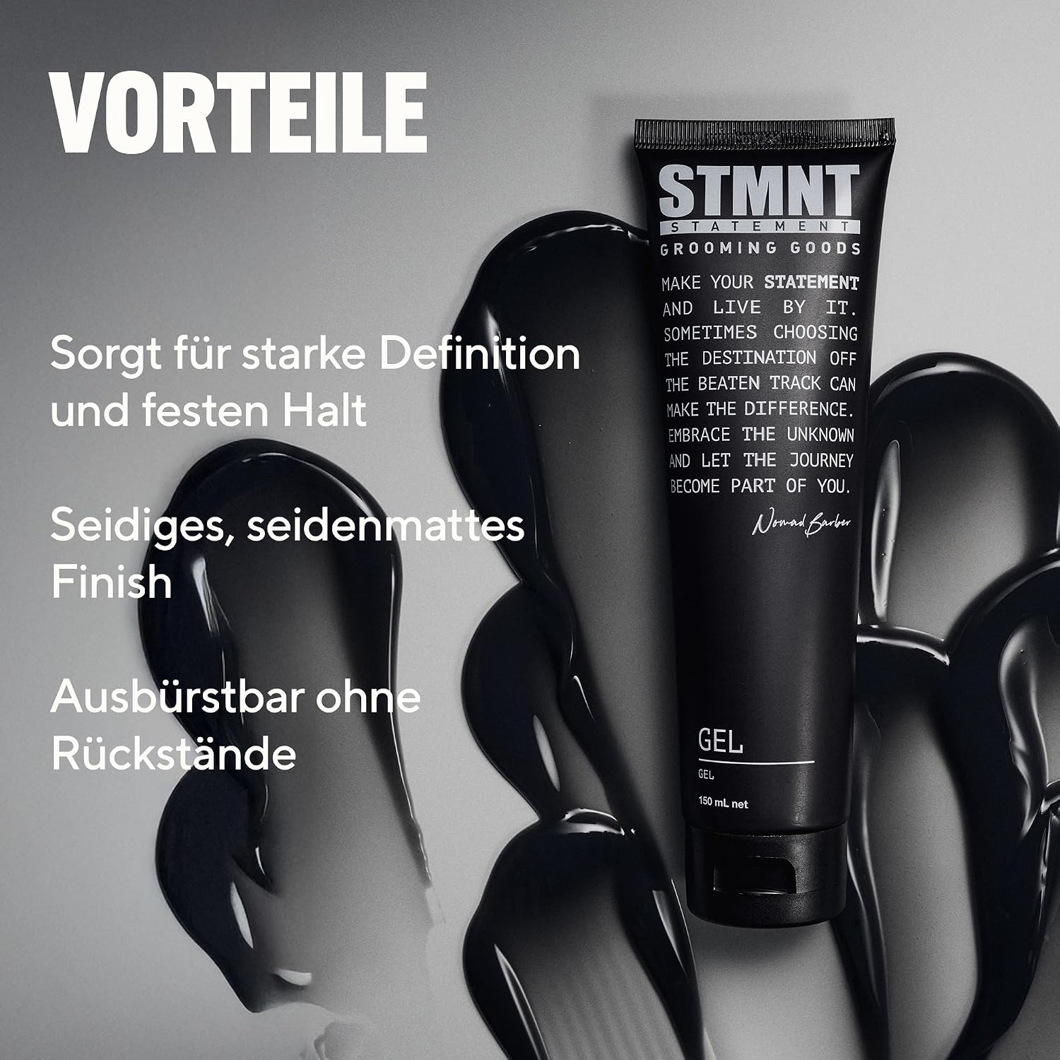 Detalle 2 de STMNT STATEMENT GEL 150 ml – starker Halt, halbmattes Finish, mit Holzkohle