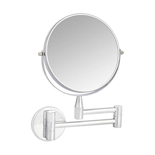 Detalle 2 de Amazon Basics Espejo de Vanidad Redondo Cromo 38.6cm🪞