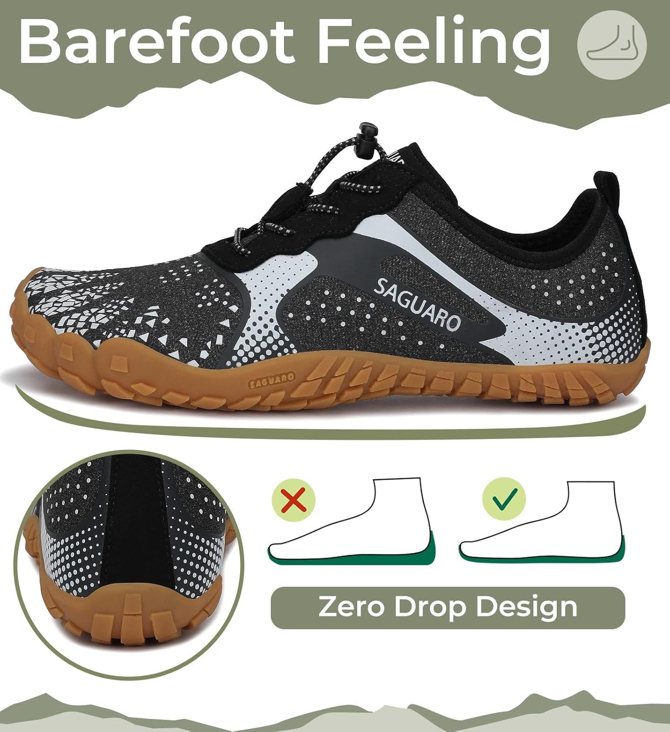 Thumbnail 2 de SAGUARO Chaussure de Barefoot pour Homme et Femme – Shoes pieds nus ultra flexibles