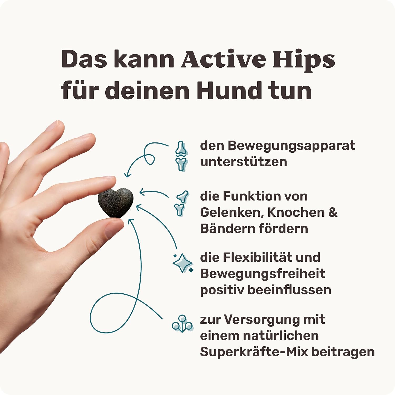 Detalle de 11-in-1 Grünlippmuschel Hund Gelenktabletten – Active Hips Leckerli (325 g) von mammaly