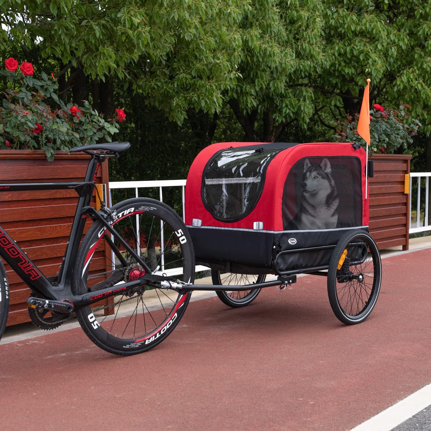 Thumbnail 5 de CXWXC Fahrradanhänger für Hunde 2-in-1 als Fahrradanhänger & Jogger – bis 40 kg, mit Stoßdämpfer