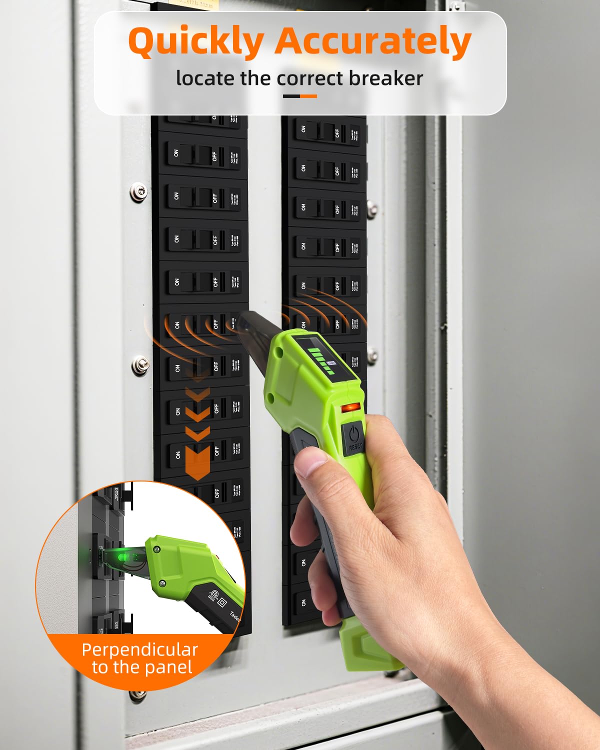 Thumbnail 2 de Tadeto Circuit Breaker Finder Tool with Outlet Tester 🔌