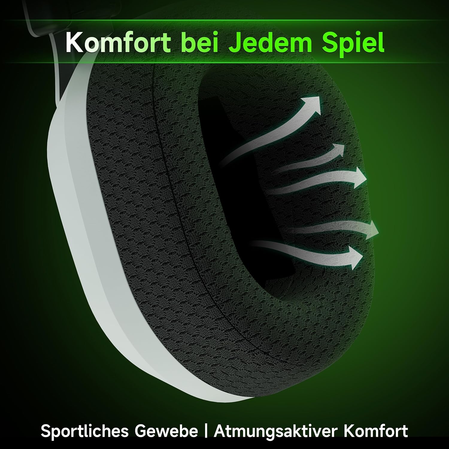 Thumbnail 6 de Gvyugke Kabelloses Gaming Headset – 2,4-GHz + Bluetooth 5.4, 50 mm Treiber, Flip-to-Mute Mikrofon