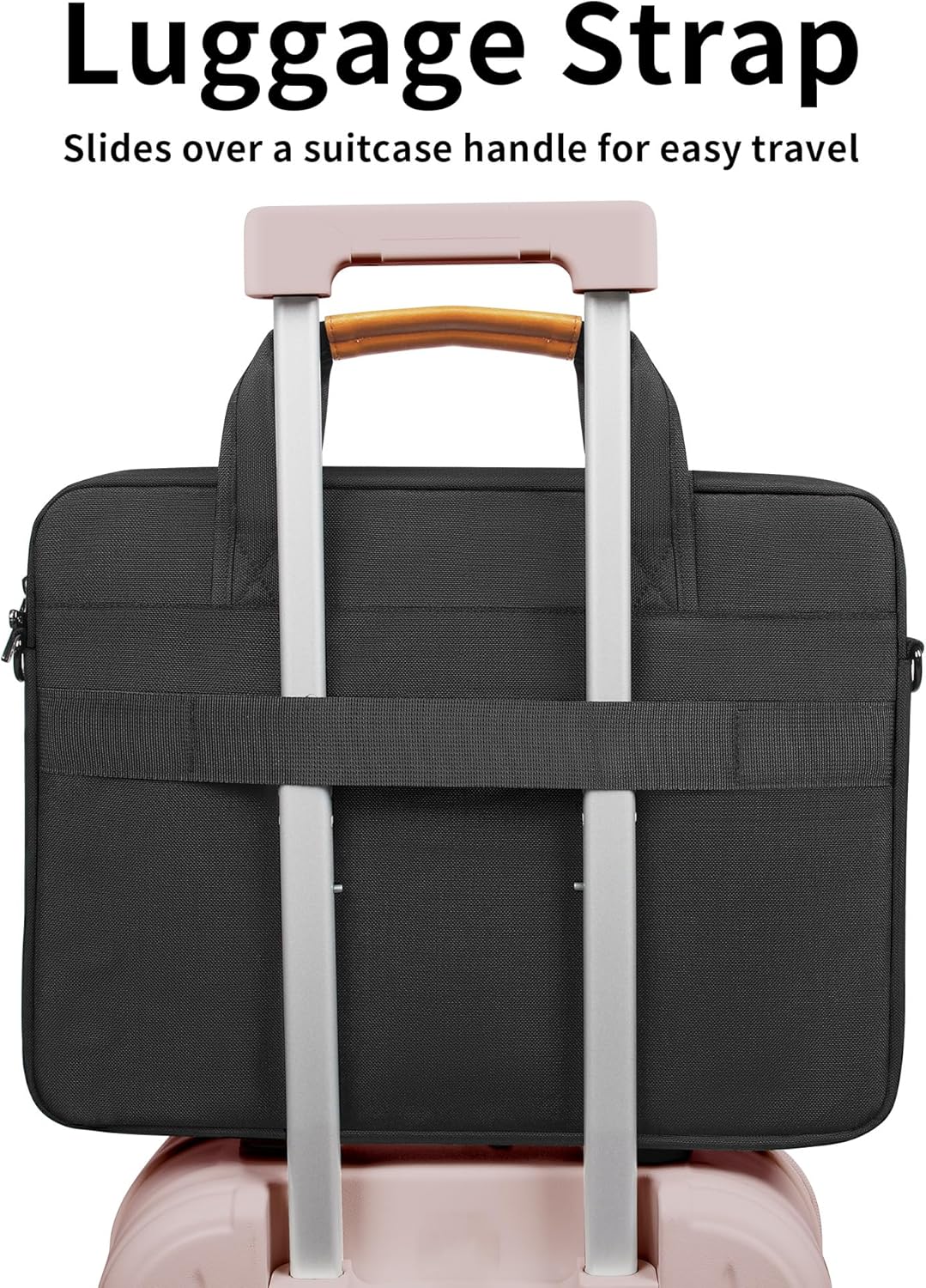 Detalle de DOMISO 17 inch Laptop Bag for Men – Versatile, protective briefcase for everyday work