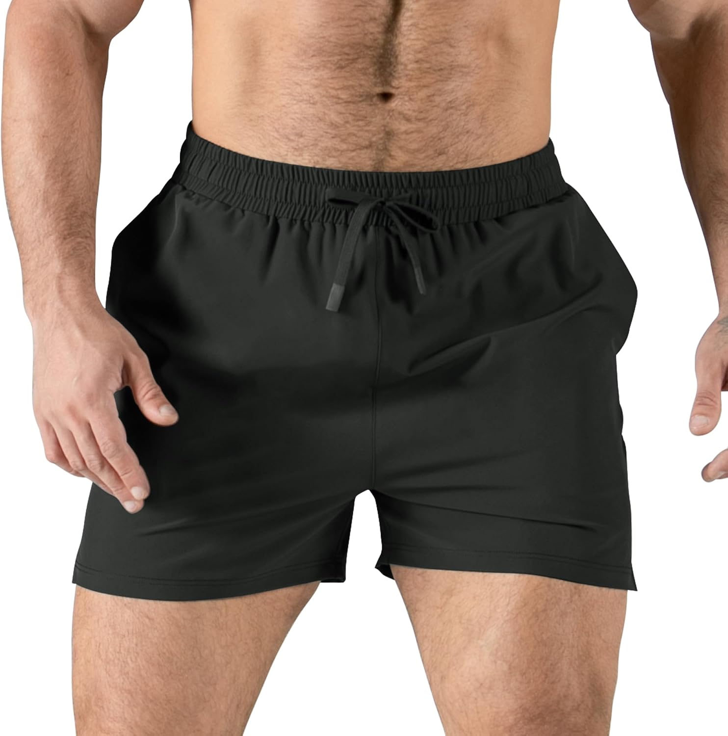 Thumbnail 1 de Jupmov Men's Gym Running Shorts with Zipper Pocket (5-Inch, Lightweight 4-Way Stretch)