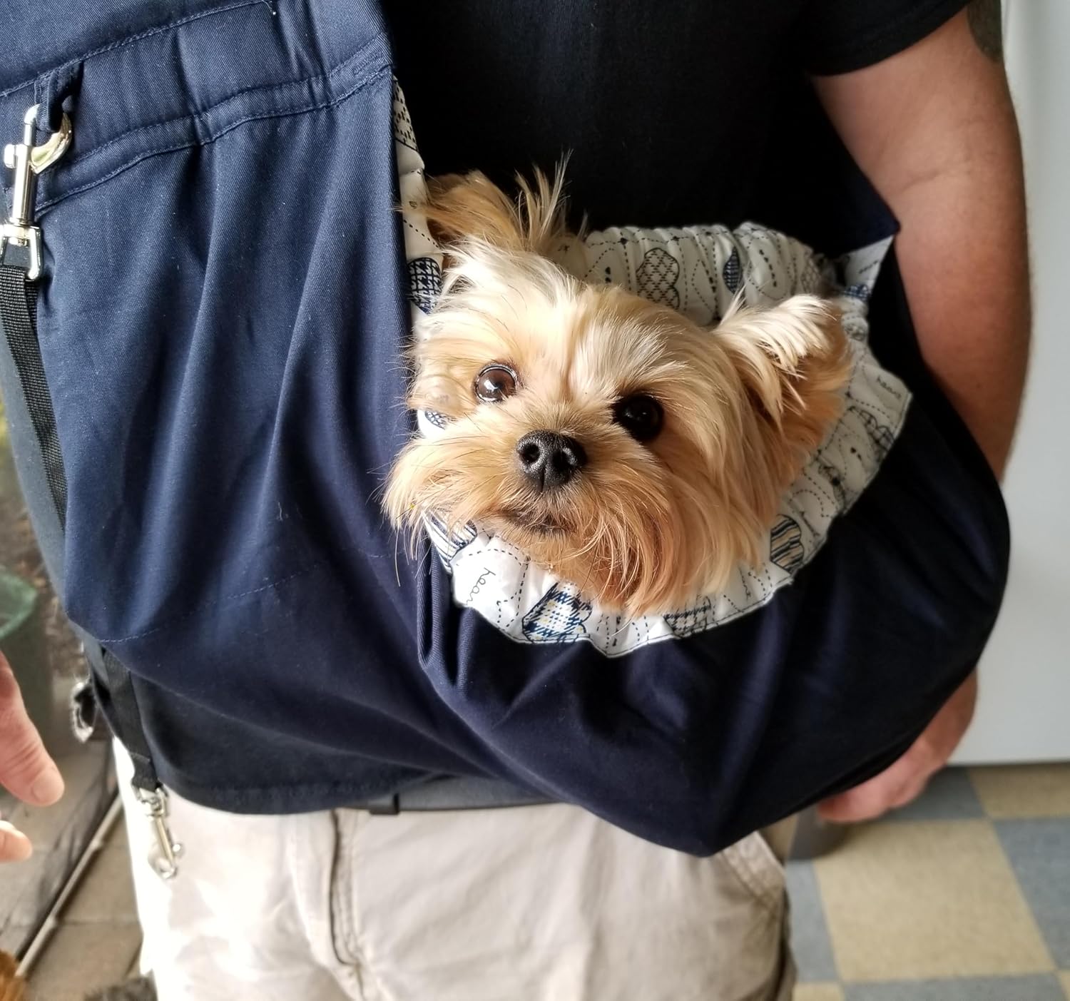 Detalle de Puppy Sling, OrgMemory Adjustable Pet Carrier for Small Dogs and Cats (Heart Shaped)