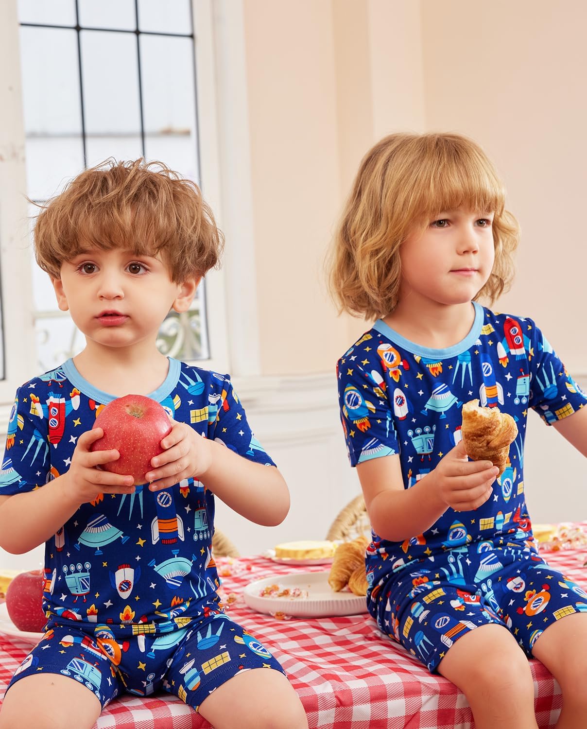 Thumbnail 5 de babee Reshinee Bamboo Viscose Toddler Car Pajamas 2-Piece Set (12M-8Y) — Snug, Cool Summer Sleepwear