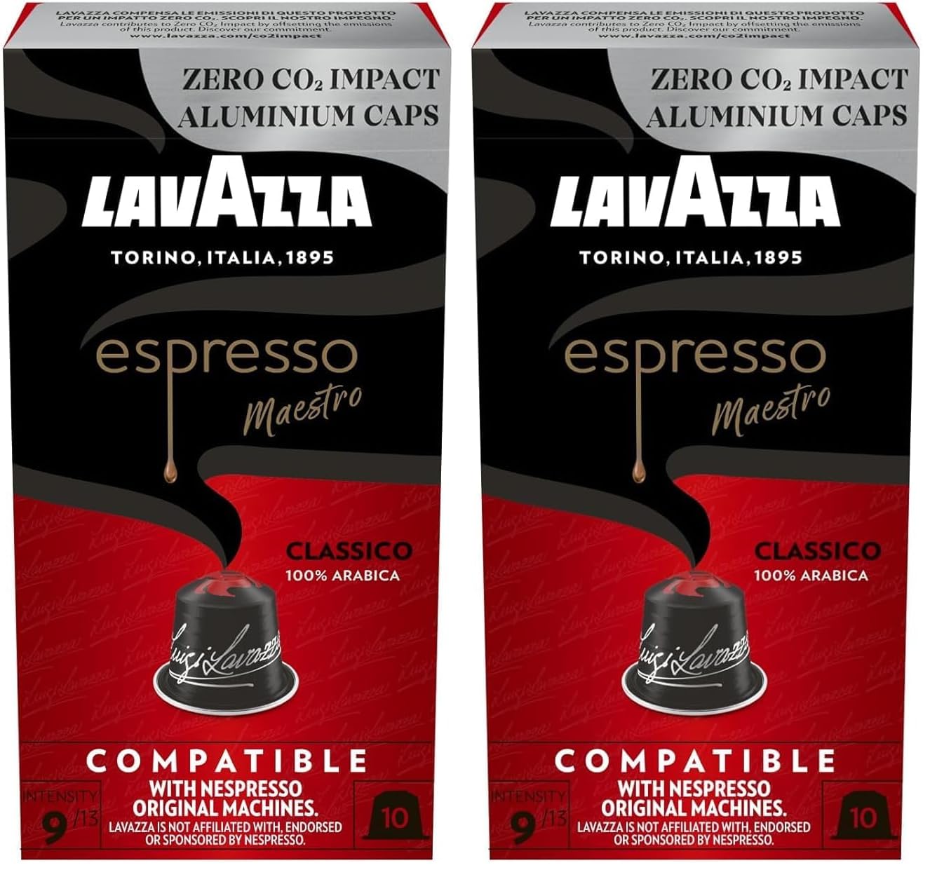 Detalle de Lavazza Espresso Maestro Classico – medium roast, 30 Aluminiumkapseln (kompatibel mit Nespresso*)