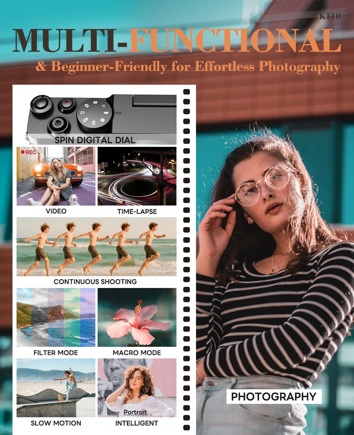 Thumbnail 4 de NBD 5K Digital Camera 64MP with Autofocus & 180° Flip Screen