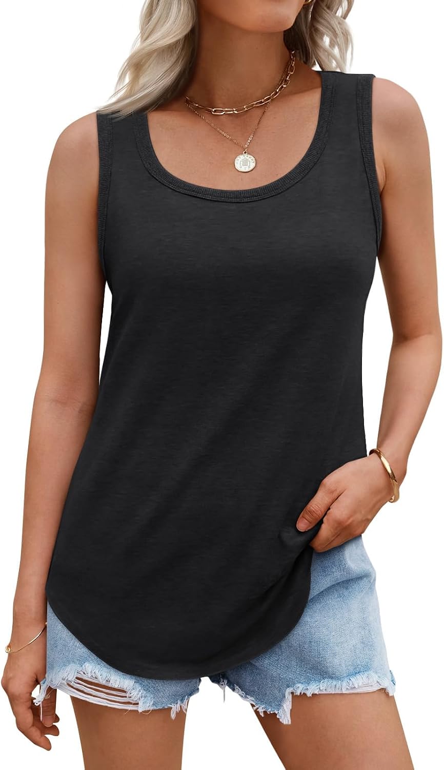 Detalle de DUOEASE Damen Tank Top Basic Ärmellose Rundhals 2025 – Elegant Locker, Sommerlook