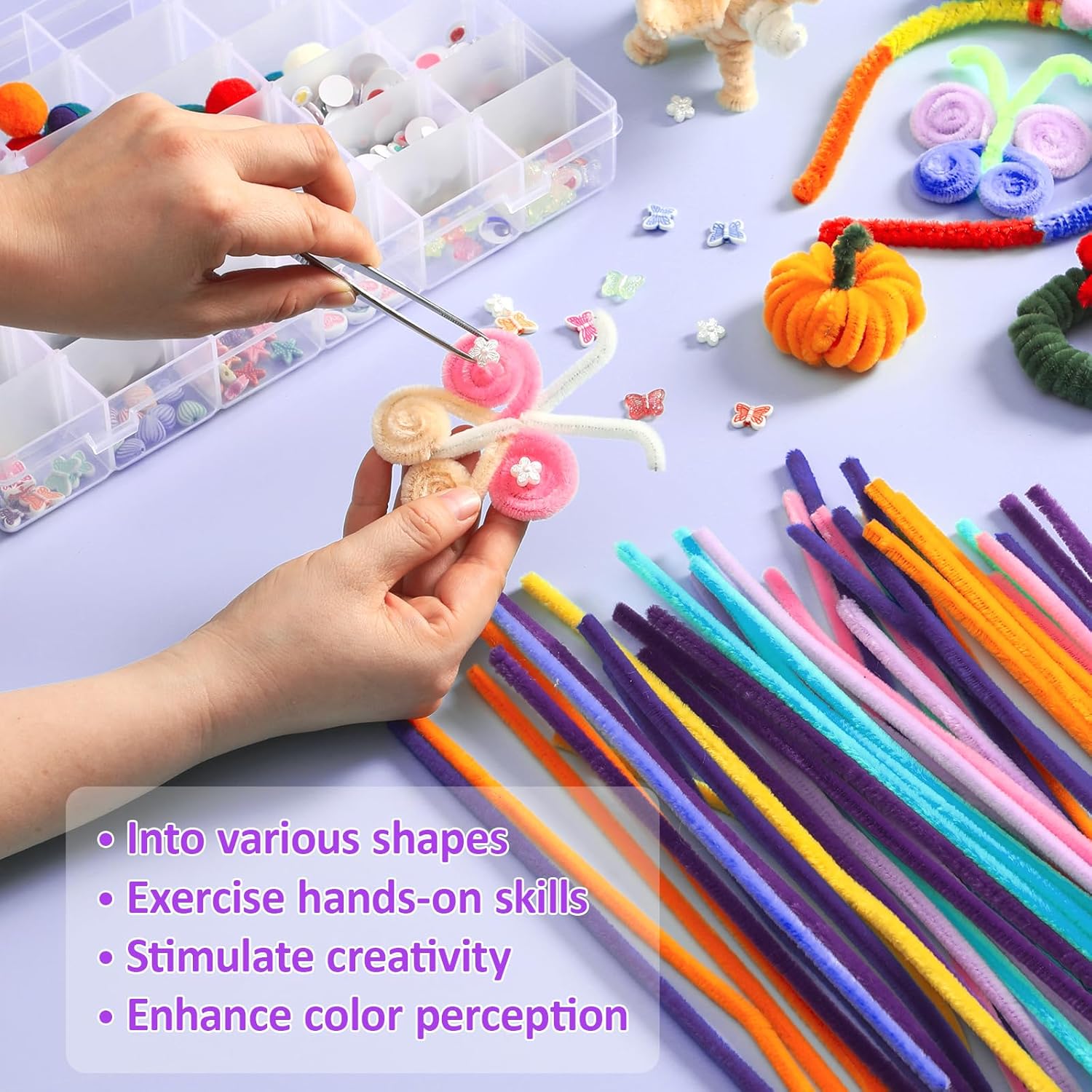 Thumbnail 2 de POIKSHARK 1500 PCS Pipe Cleaners 12 inch craft ✂️