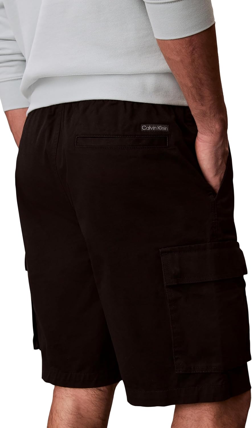 Detalle de Calvin Klein Men’s Cotton Pull-on Knee Length Cargo Shorts