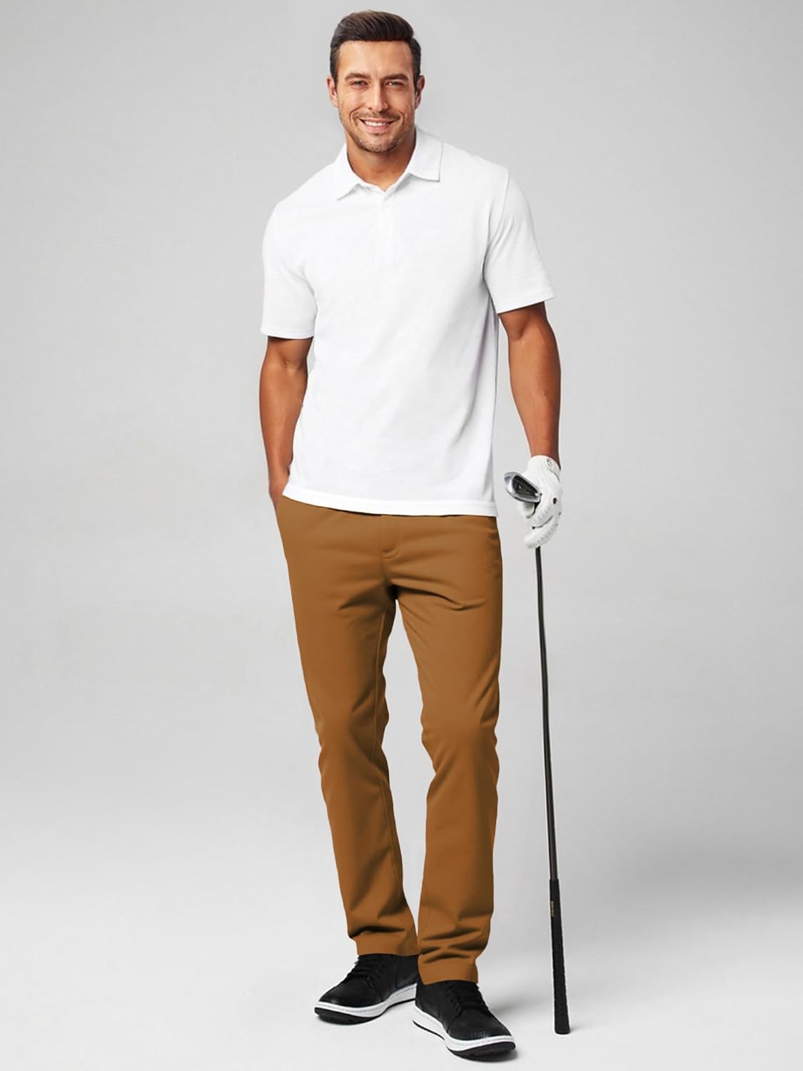 Thumbnail 4 de JMIERR Men's Chino Pants: Casual Elastic Waist, Tapered Fit for Everyday Comfort