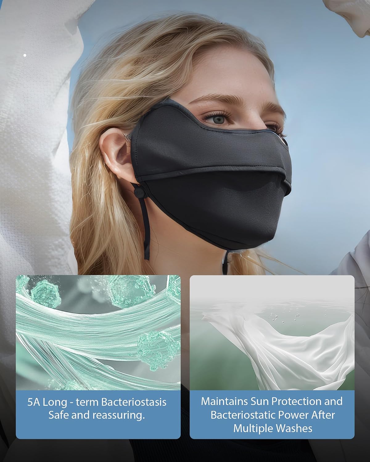 Thumbnail 4 de BENEUNDER UV Sun Protection Face Cover and Neck Gaiter, UPF 50+