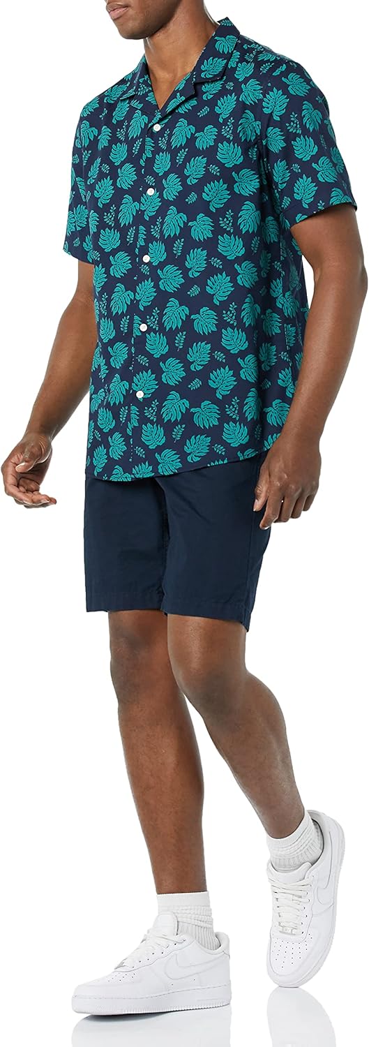 Thumbnail 2 de Amazon Essentials Men's Vacation Cotton Button-Down Resort Shirt, Short Sleeve