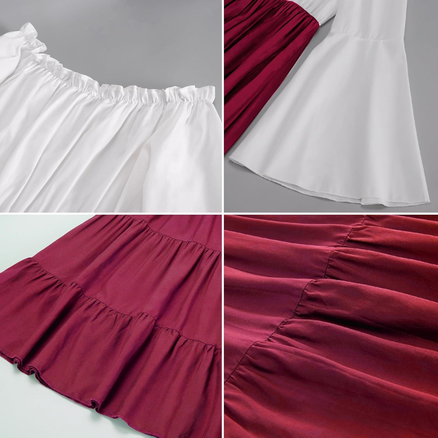 Thumbnail 6 de Feynman Robe médiévale rétro pour femme à manches trompette – robe maxi velours pour carnaval, Halloween et fêtes