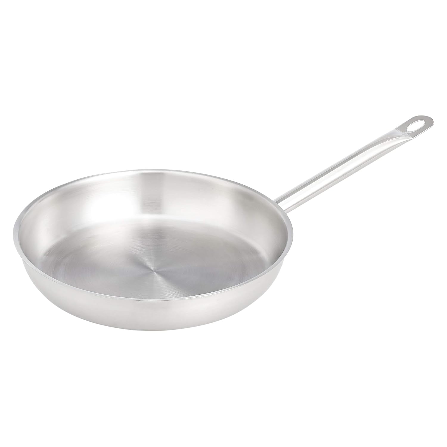Imagen de Amazon Basics Bratpfanne 28 cm aus Edelstahl mit Aluminiumboden – robust, induktionsgeeignet en OfertitasTOP