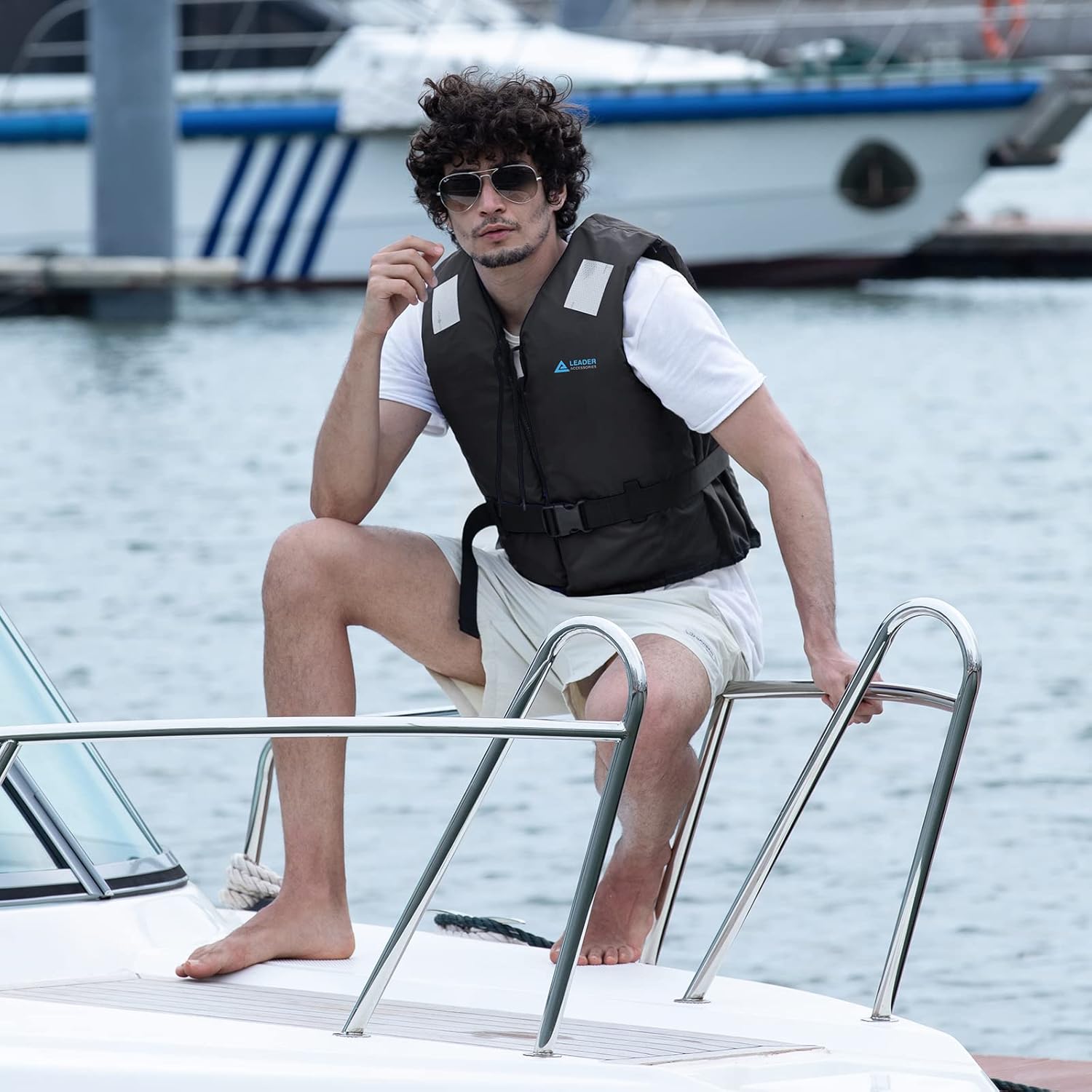 Thumbnail 5 de Leader International Schwimmhilfe Erwachsene (Feststoffweste) – Auftriebshilfe bis 50N, Größe M