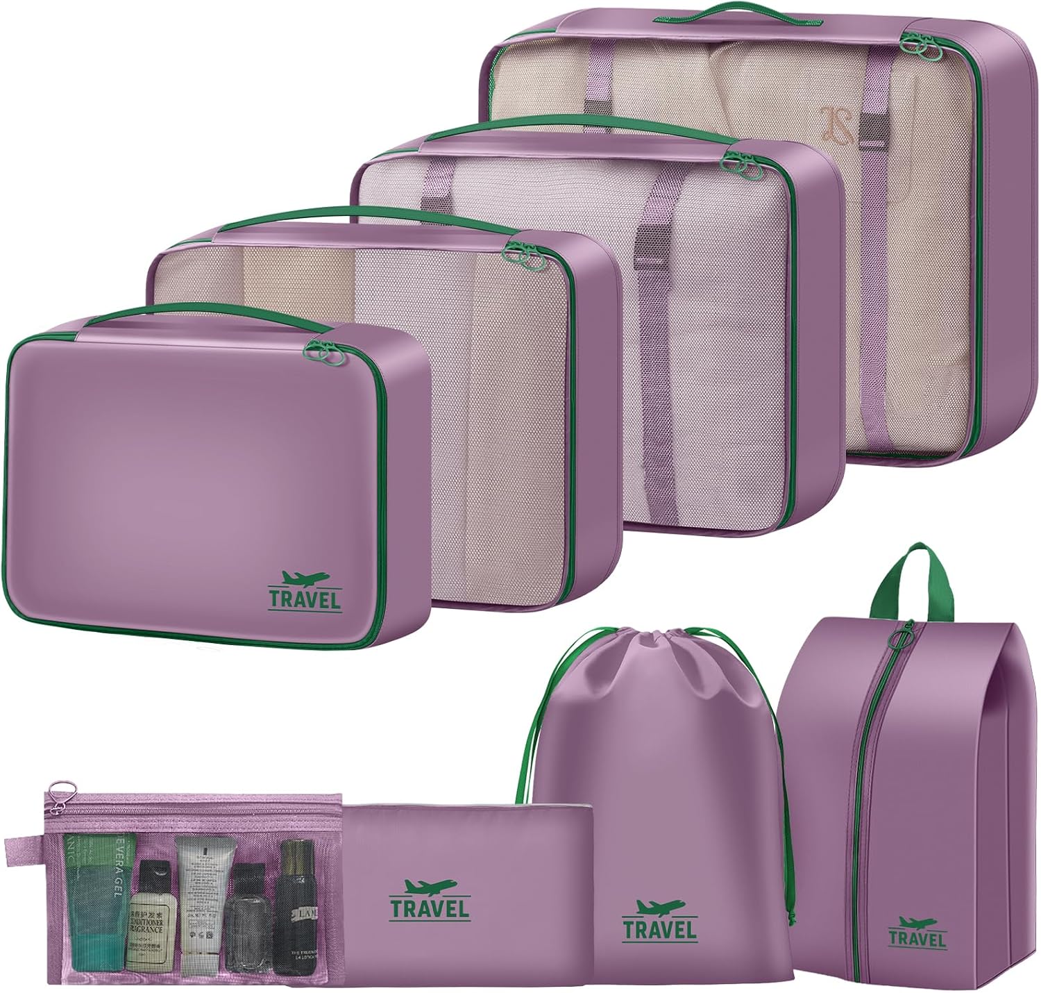 Detalle de MOFELON 8-Pack Packing Cubes for Travel