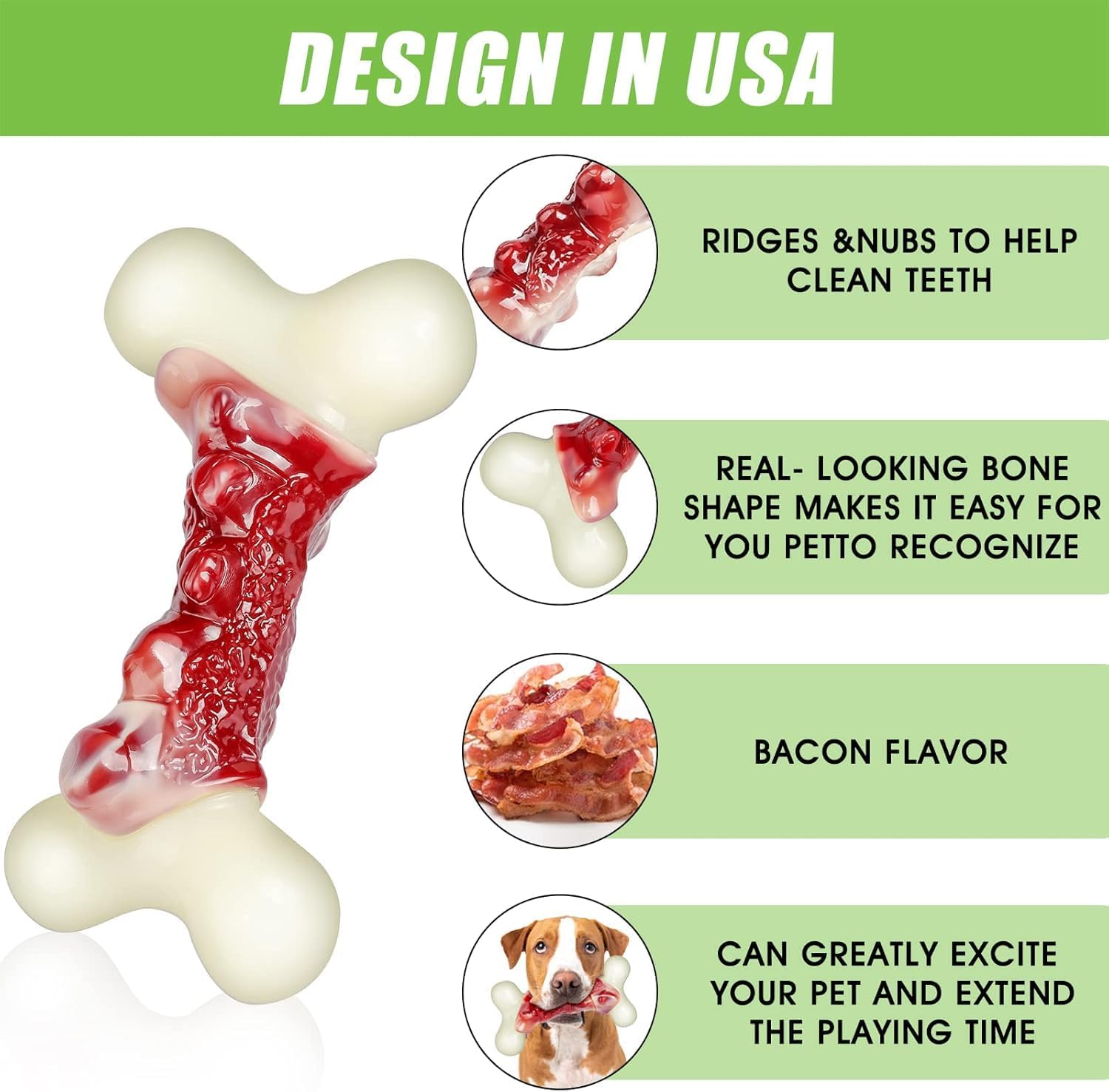 Detalle 2 de 2TRUL Indestructible Dog Bone 1 pack