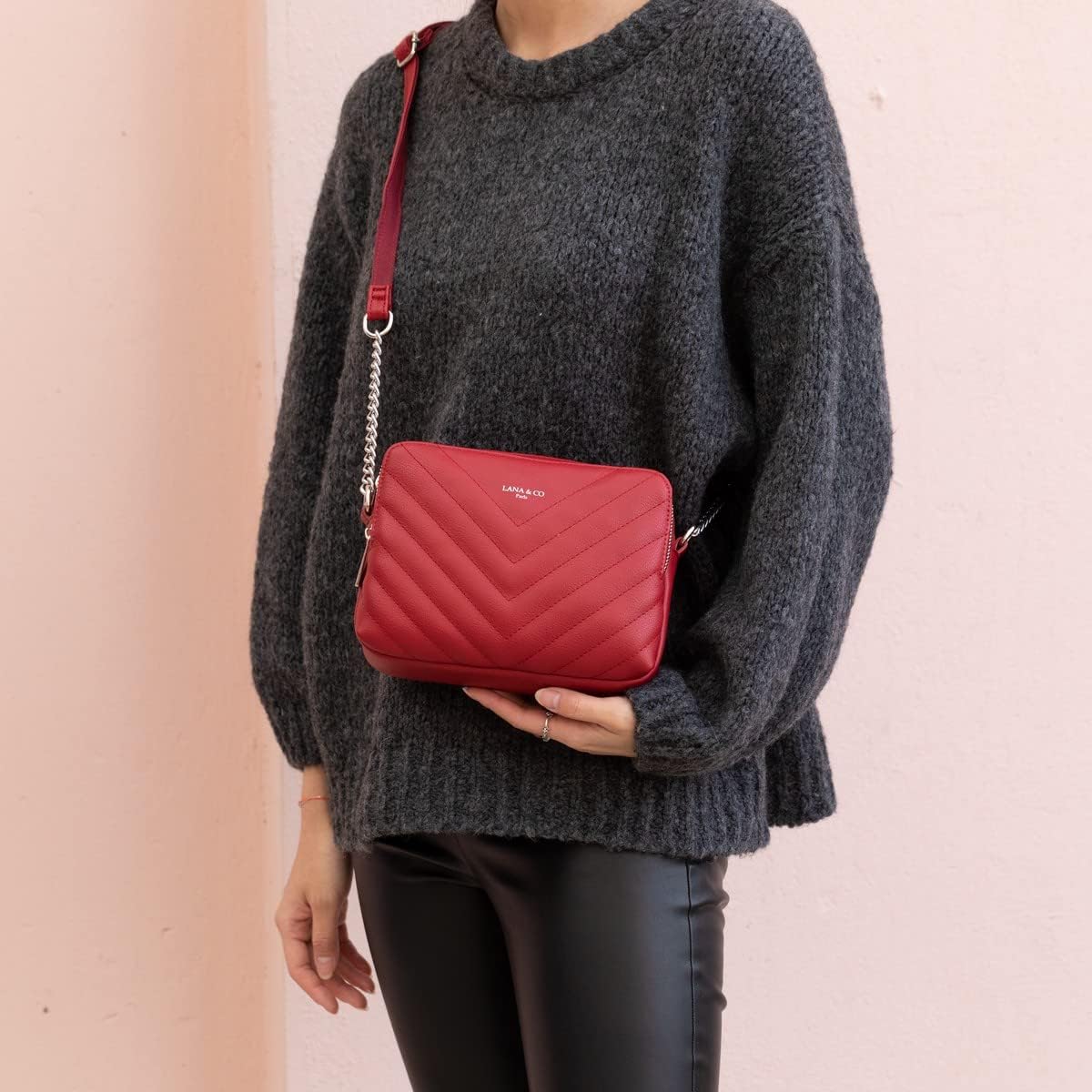 Thumbnail 2 de CRAZYCHIC Bolso bandolera acolchada 21x16x7 cm