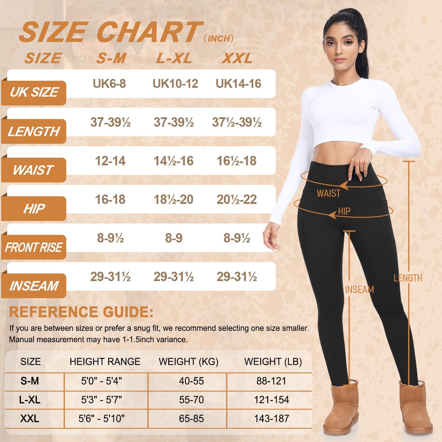 Thumbnail 5 de BLONGW Fleece Lined Leggings for Women with Pockets