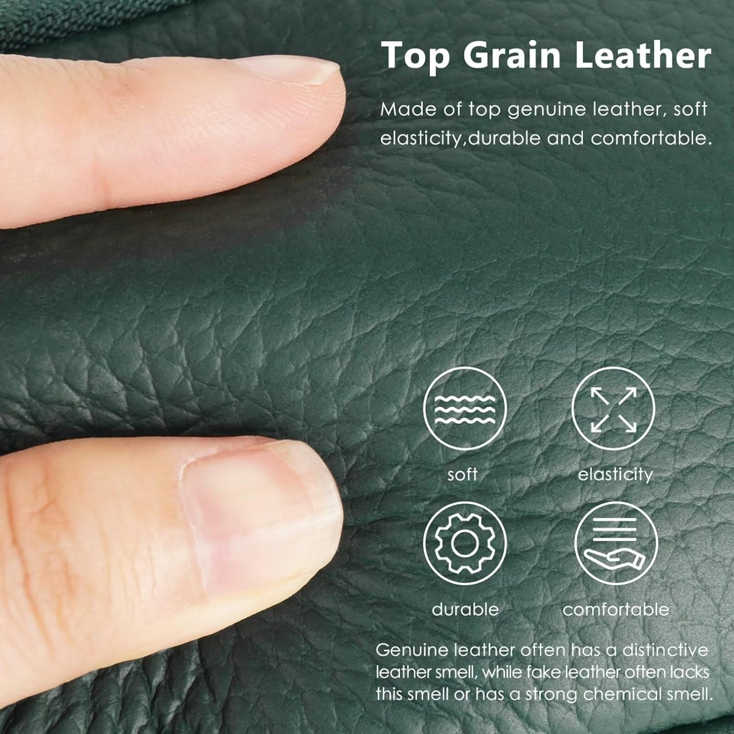 Thumbnail 1 de MAVHVAM Ladies Genuine Leather Mini Purses: Green Double Zip Coin Wallet