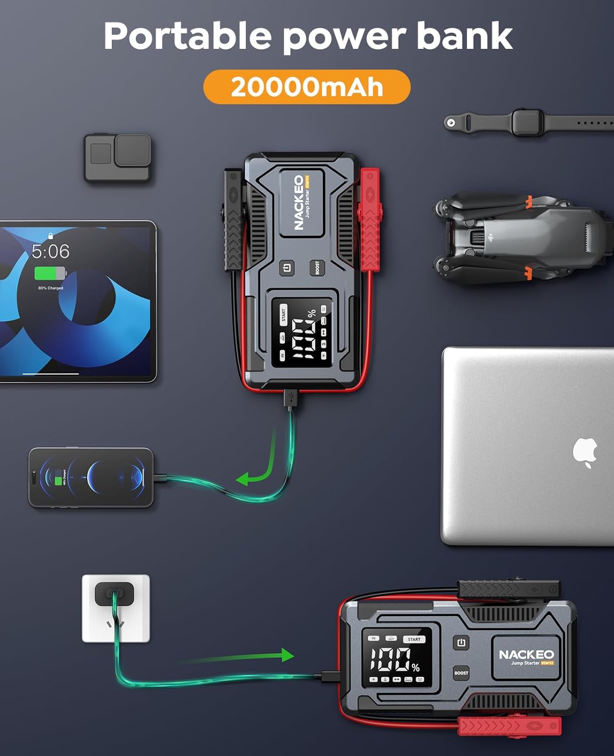 Thumbnail 5 de Arrancador de Coches 6000A 20.000mAh