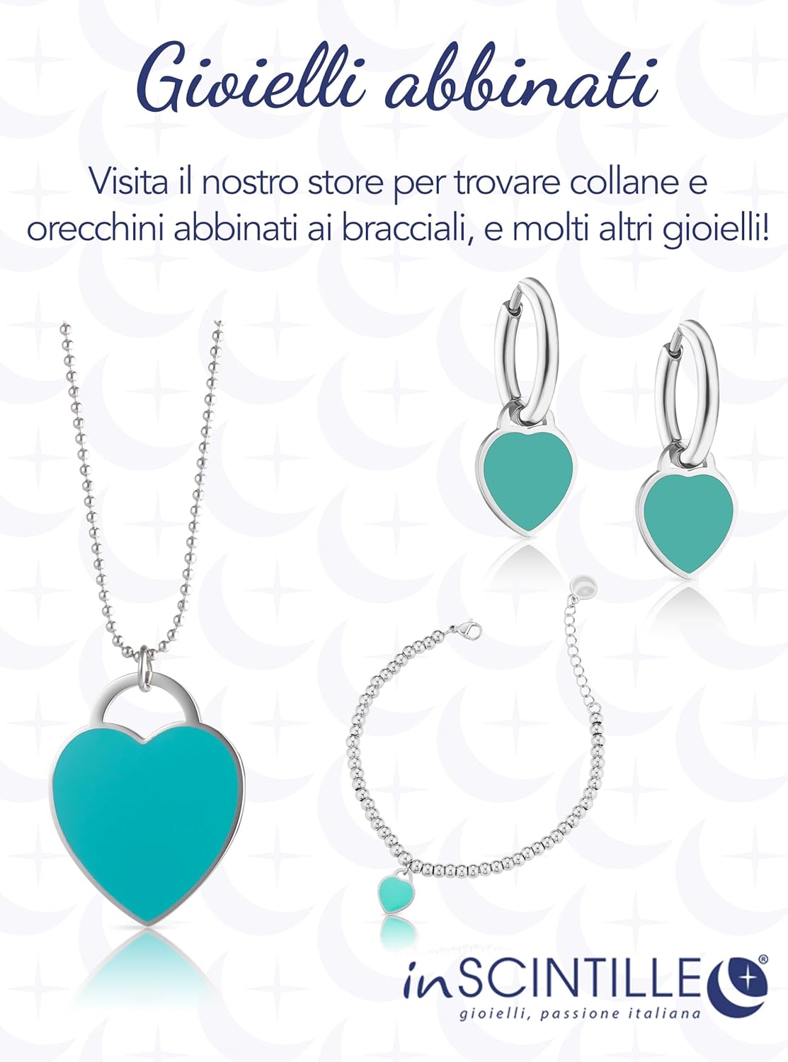 Thumbnail 5 de inSCINTILLE Cuore Rock: orecchini da donna in acciaio inox con pendente cuore colorato