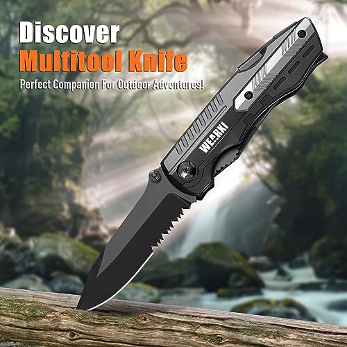 Thumbnail 6 de WEARXI Cadeau Homme, 13 en 1 Couteau de Survie Pliant Multifonction