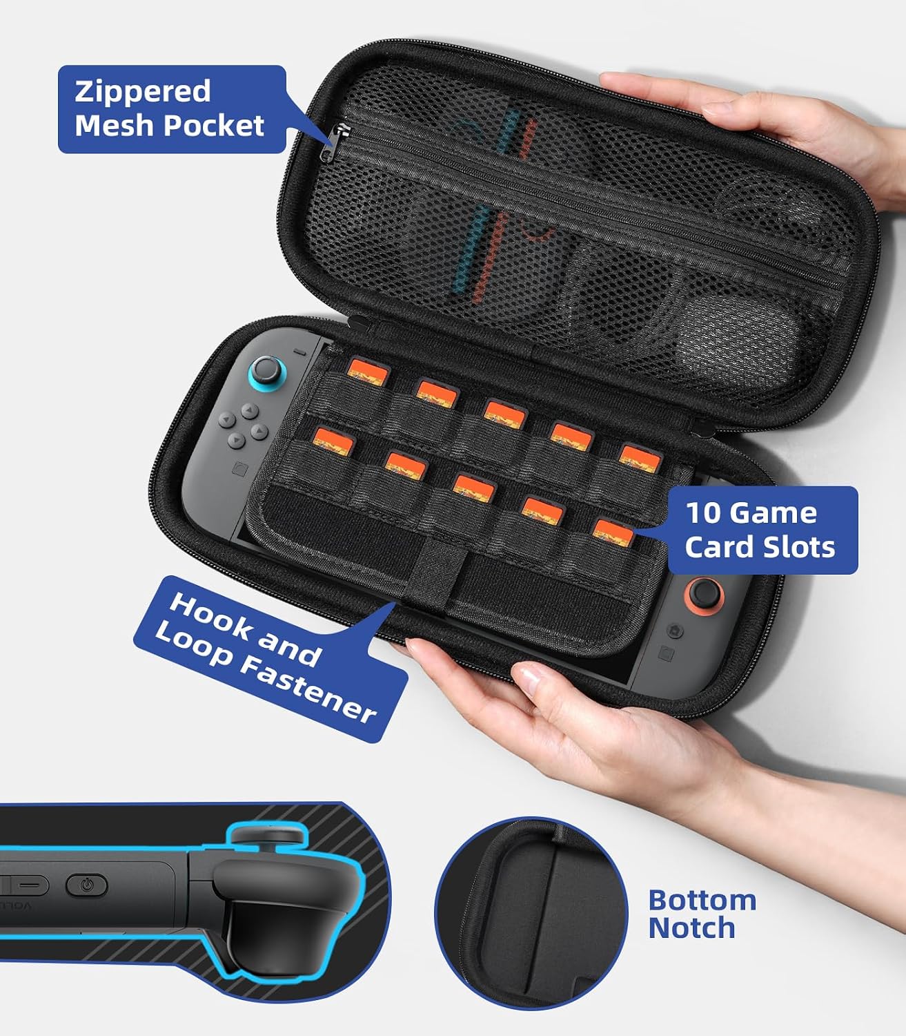 Detalle 2 de TiMOVO Carrying Case for Nintendo Switch 2, 10-slot case