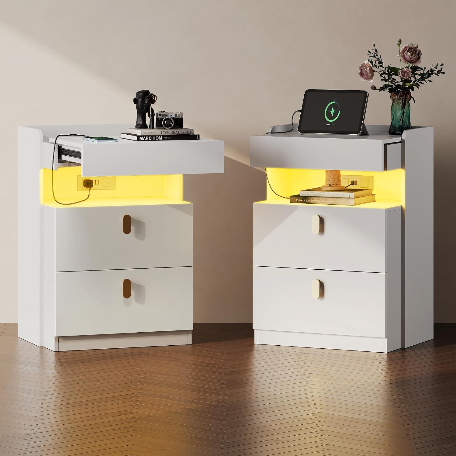 Detalle de WLIVE Nightstand Set of 2