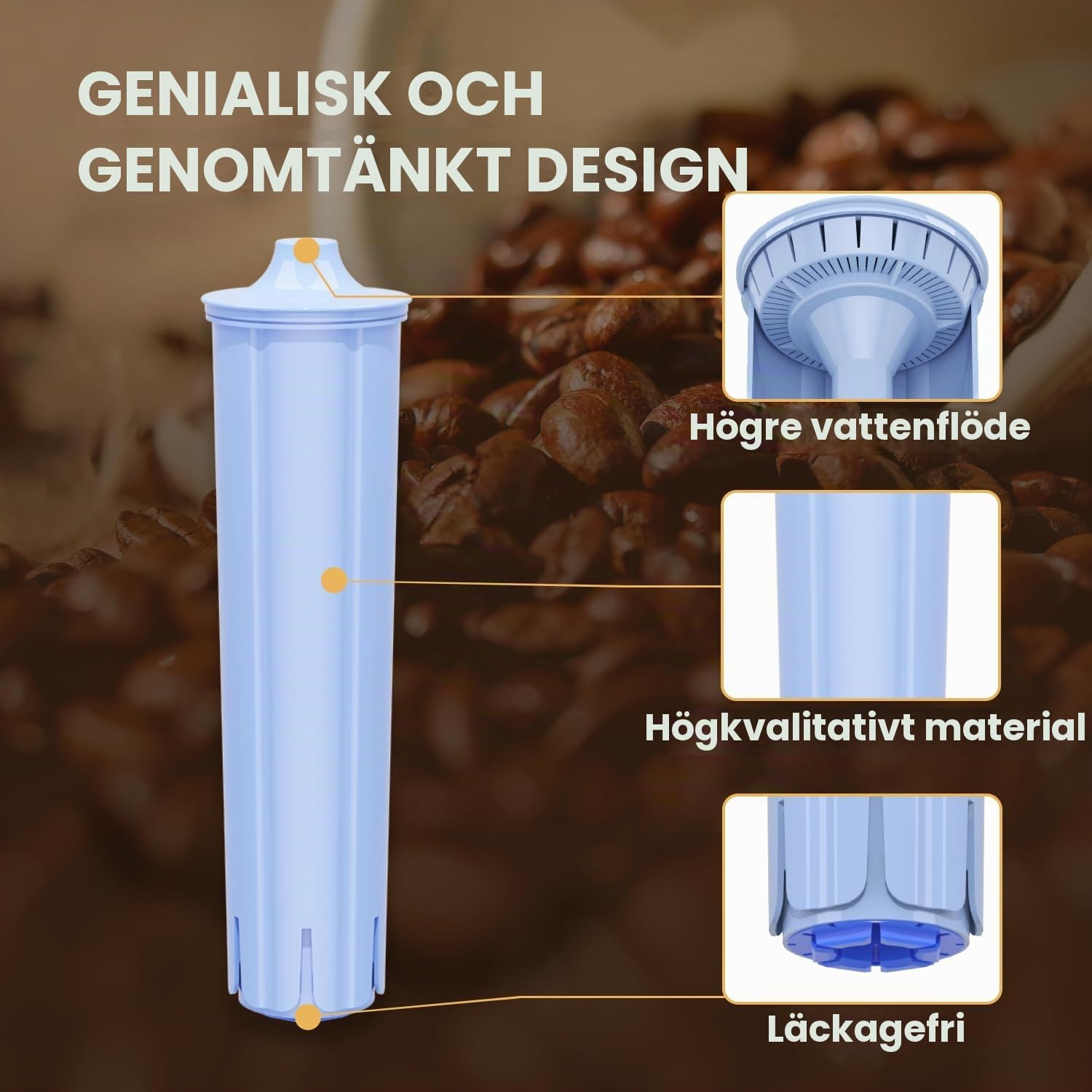Thumbnail 6 de EVERSPRING ES-CMF001-4PACK vattenfilter för Jura, aktivt kol, 4-pack