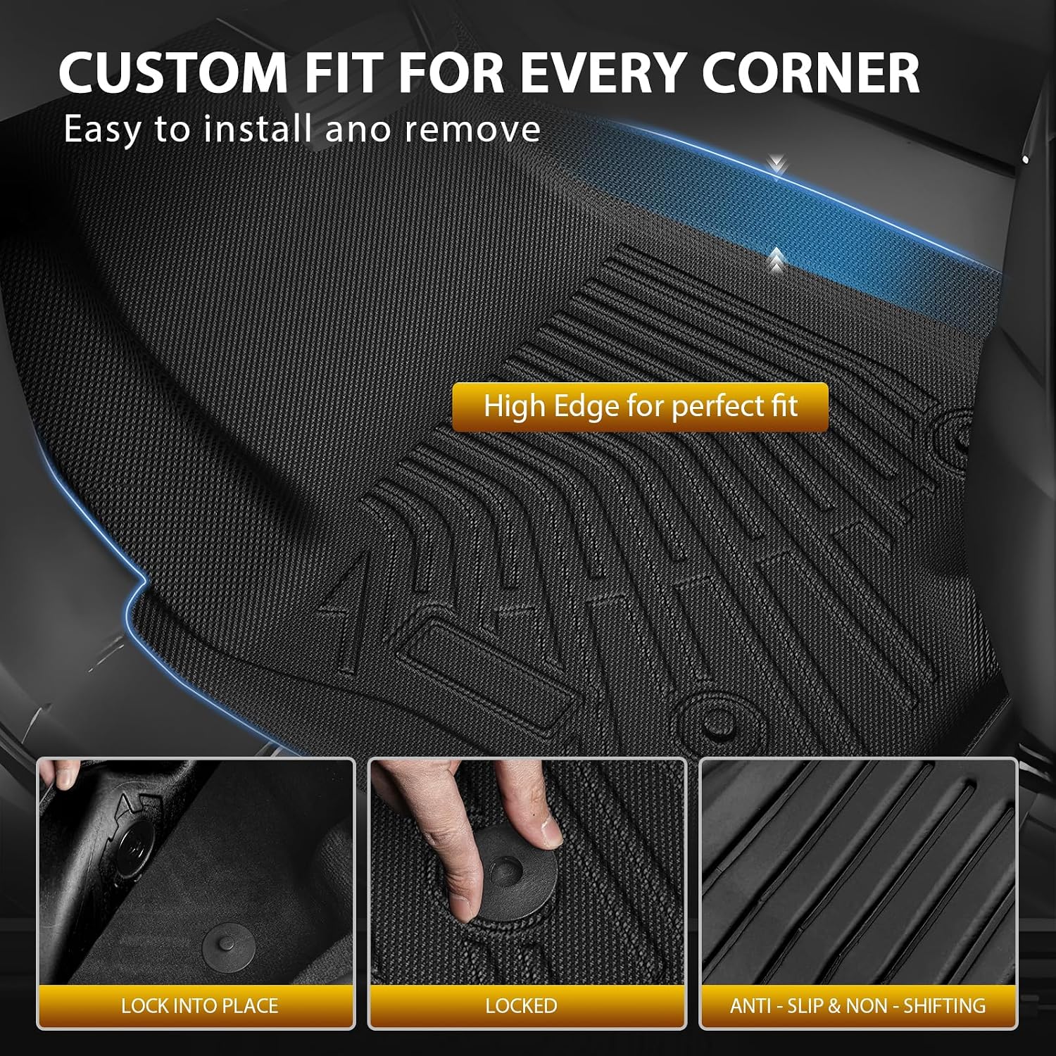 Thumbnail 5 de Powerty Custom Fit Floor Mats and Cargo Mat for Chevrolet Tahoe / GMC Yukon 7-Seat (2021–2026)